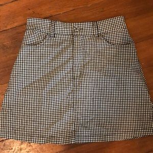 trendy checkered skirt